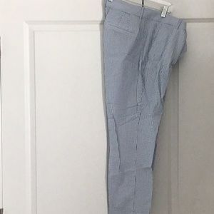 J. Crew Outlet searsucker cropped pants